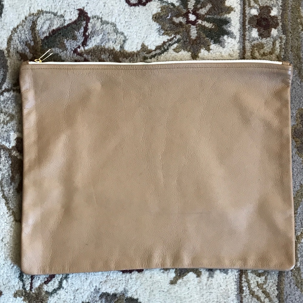 Large Tan Leather AA Pouch